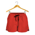 Orange Paisley Bandana Print Women's Shorts