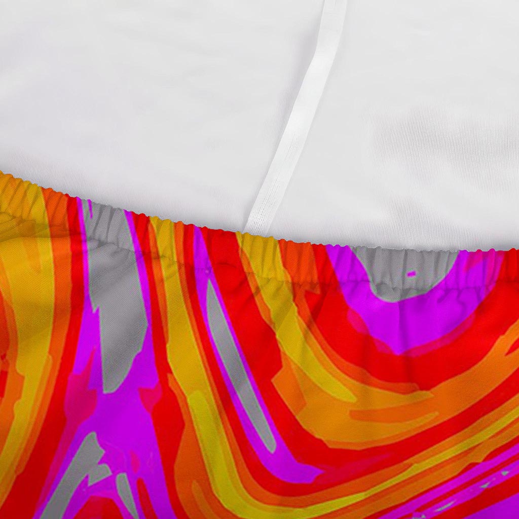 Orange Psychedelic Liquid Trippy Print Sofa Cover