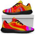 Orange Psychedelic Liquid Trippy Print Walking Shoes
