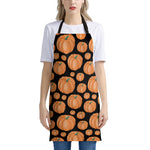 Orange Pumpkin Pattern Print Apron