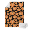 Orange Pumpkin Pattern Print Blanket