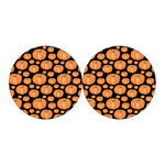 Orange Pumpkin Pattern Print Car Coasters