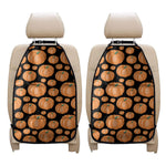 Orange Pumpkin Pattern Print Car Seat Organizers