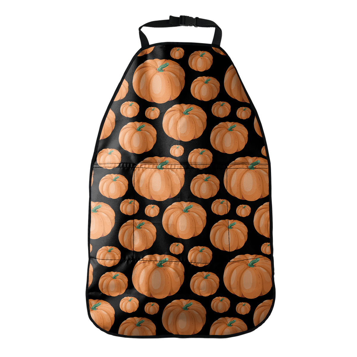Orange Pumpkin Pattern Print Car Seat Organizers