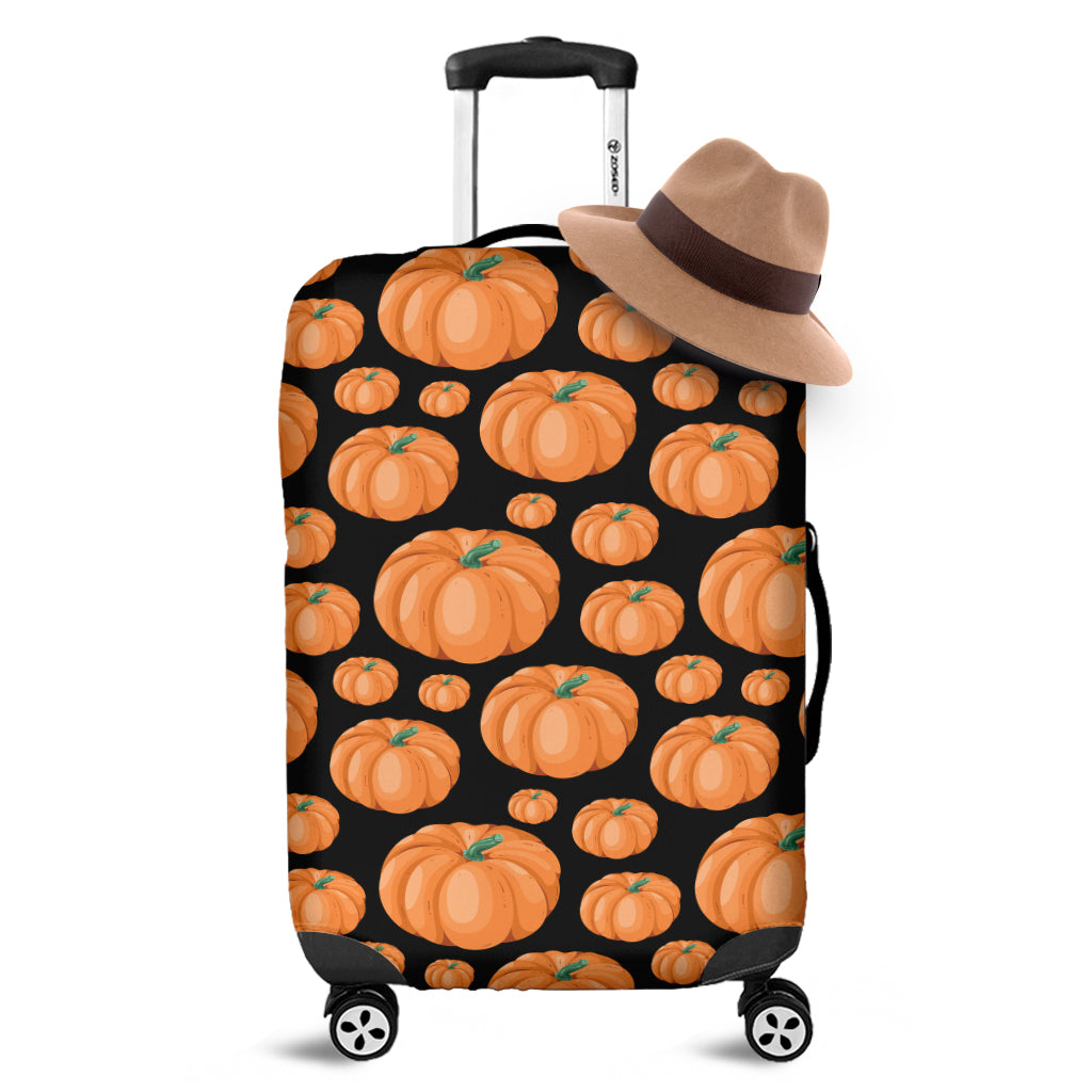 Orange Pumpkin Pattern Print Luggage Cover