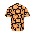 Orange Pumpkin Pattern Print Men's Baseball Jersey