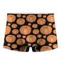 Orange Pumpkin Pattern Print Men's Boxer Briefs