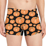 Orange Pumpkin Pattern Print Men's Boxer Briefs