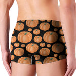 Orange Pumpkin Pattern Print Men's Boxer Briefs