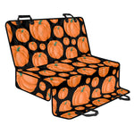 Orange Pumpkin Pattern Print Pet Car Back Seat Cover