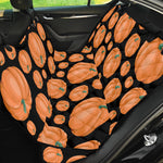 Orange Pumpkin Pattern Print Pet Car Back Seat Cover