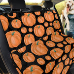 Orange Pumpkin Pattern Print Pet Car Back Seat Cover