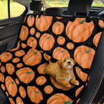 Orange Pumpkin Pattern Print Pet Car Back Seat Cover