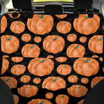 Orange Pumpkin Pattern Print Pet Car Back Seat Cover