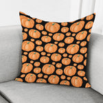 Orange Pumpkin Pattern Print Pillow Cover