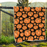 Orange Pumpkin Pattern Print Quilt