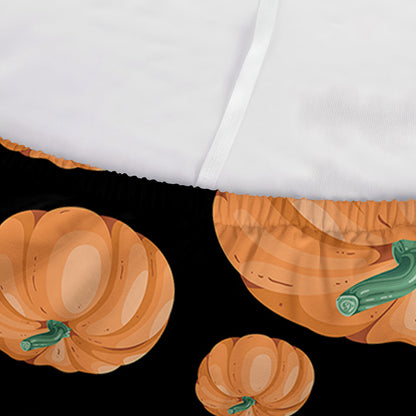 Orange Pumpkin Pattern Print Sofa Cover
