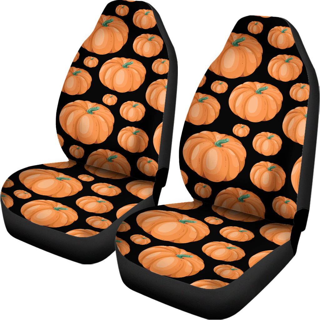 Orange Pumpkin Pattern Print Universal Fit Car Seat Covers