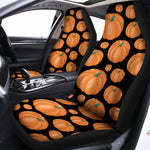 Orange Pumpkin Pattern Print Universal Fit Car Seat Covers