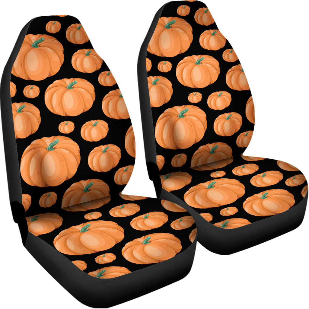 Orange Pumpkin Pattern Print Universal Fit Car Seat Covers