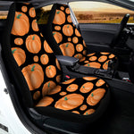 Orange Pumpkin Pattern Print Universal Fit Car Seat Covers