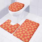 Orange Slices Pattern Print 3 Piece Bath Mat Set