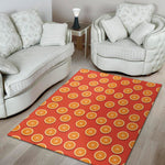 Orange Slices Pattern Print Area Rug