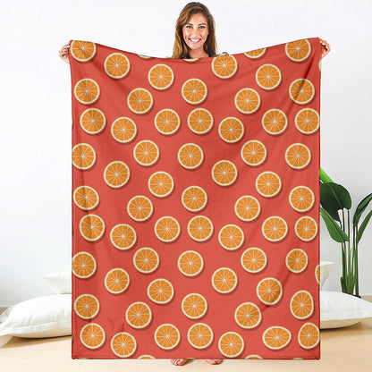 Orange Slices Pattern Print Blanket