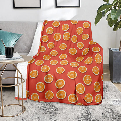 Orange Slices Pattern Print Blanket