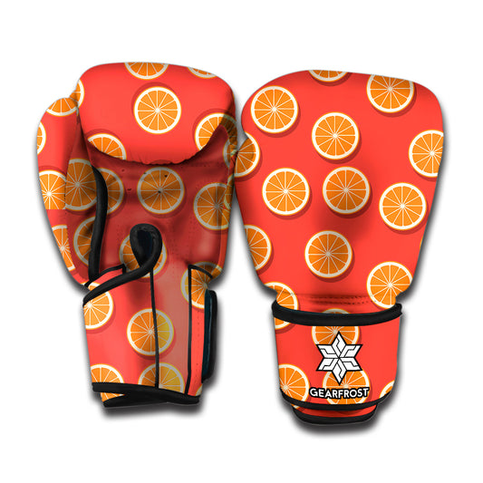 Orange Slices Pattern Print Boxing Gloves