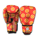 Orange Slices Pattern Print Boxing Gloves