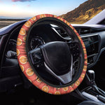 Orange Slices Pattern Print Car Steering Wheel Cover