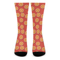 Orange Slices Pattern Print Crew Socks