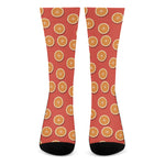 Orange Slices Pattern Print Crew Socks