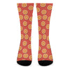 Orange Slices Pattern Print Crew Socks