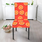 Orange Slices Pattern Print Dining Chair Slipcover