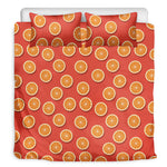 Orange Slices Pattern Print Duvet Cover Bedding Set