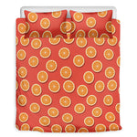 Orange Slices Pattern Print Duvet Cover Bedding Set