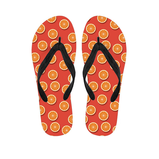 Orange Slices Pattern Print Flip Flops