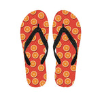 Orange Slices Pattern Print Flip Flops
