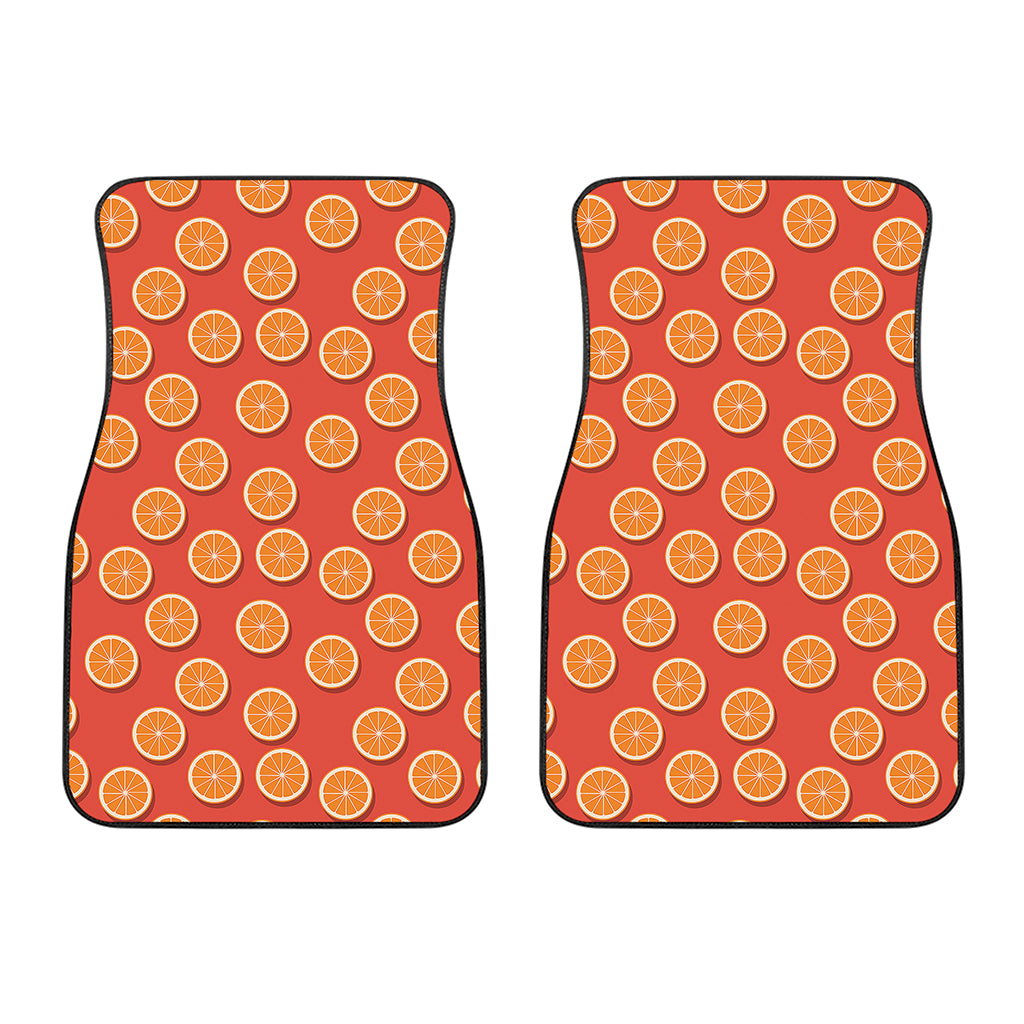 Orange Slices Pattern Print Front Car Floor Mats