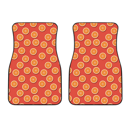 Orange Slices Pattern Print Front Car Floor Mats