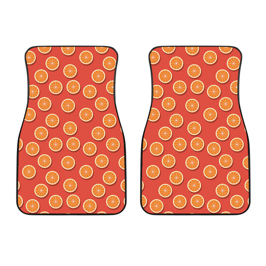 Orange Slices Pattern Print Front Car Floor Mats