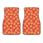Orange Slices Pattern Print Front Car Floor Mats