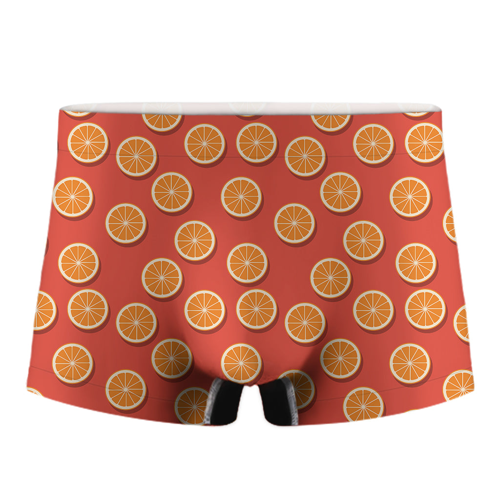 Orange Slices Pattern Print Men's Boxer Briefs
