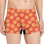 Orange Slices Pattern Print Men's Boxer Briefs