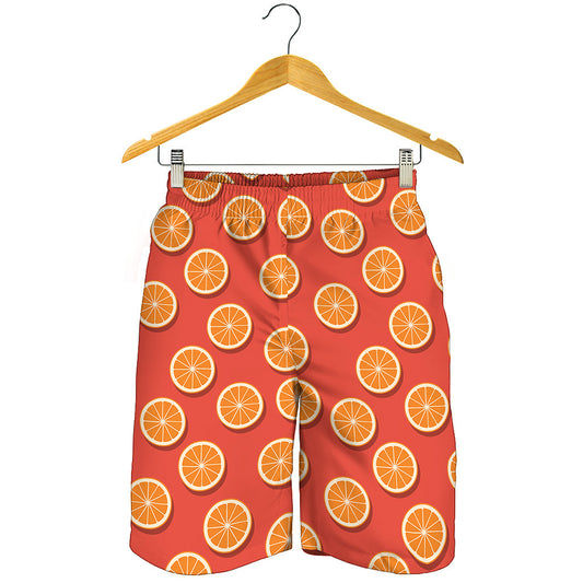 Orange Slices Pattern Print Men's Shorts