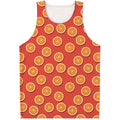 Orange Slices Pattern Print Men's Tank Top