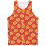 Orange Slices Pattern Print Men's Tank Top