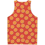 Orange Slices Pattern Print Men's Tank Top